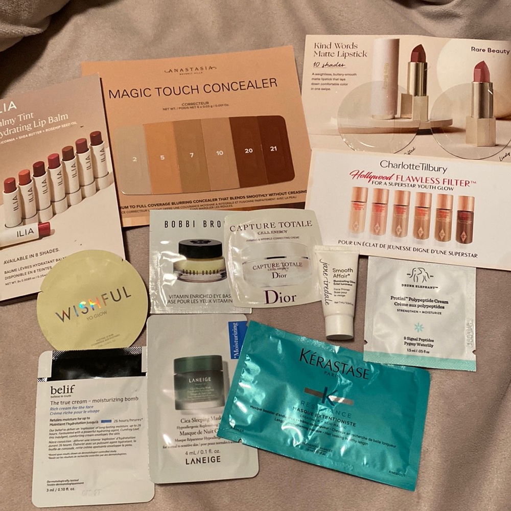 Luxe Skincare Haircare Makeup Sample Kit
